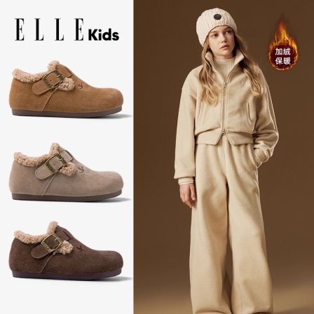 童鞋儿童棉鞋2025秋冬季新款女童加绒二棉鞋保暖勃肯鞋