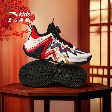 年终补贴【馬年限定款】安踏儿童逆鳞2026新款防滑旋钮运动篮球鞋