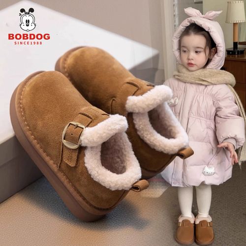 巴布豆软底女童雪地靴2025冬季儿童加绒加厚勃肯鞋公主保暖大棉鞋主图
