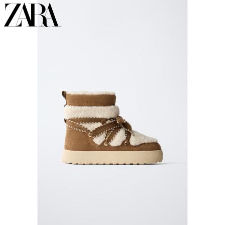 ZARA2025冬季新品 儿童鞋女童 拼接抓绒简约休闲短靴 2136630 700