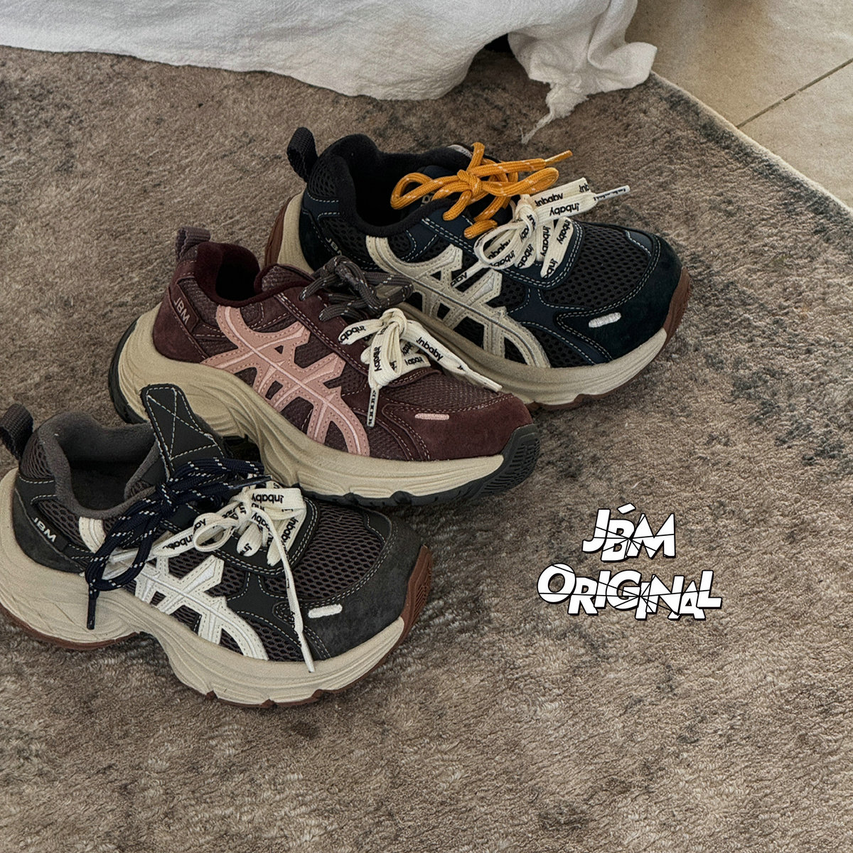 潮童鞋 JBM儿童加绒老爹鞋冬季男女童运动鞋保暖休闲鞋中大童棉鞋主图