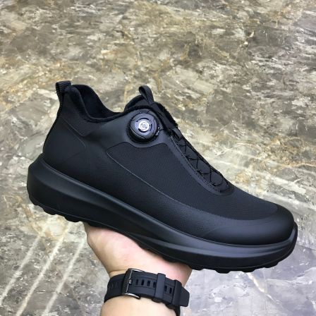 男鞋冬季新款百搭休闲鞋黑色加绒加厚纽扣棉鞋保暖厚底鞋子男黑色