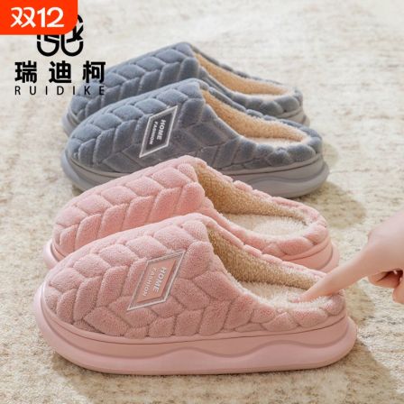 防水棉拖鞋女士2025新款冬季居家防滑保暖加绒勃肯包跟棉鞋男外穿