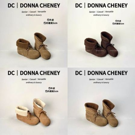 DONNA CHENEY内增高勃肯靴2025冬季真皮保暖两穿5cm一脚蹬雪地靴