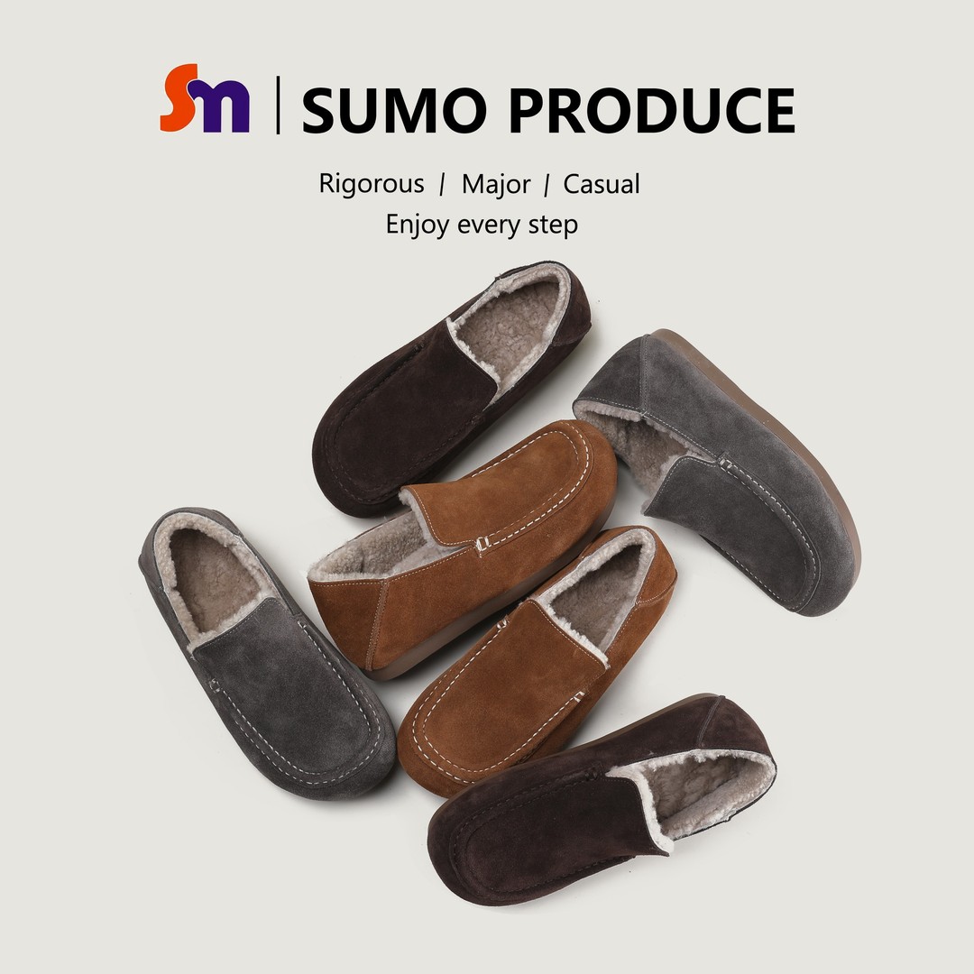 素陌冬季羊皮毛一体乐福鞋一脚蹬保暖豆豆鞋勃肯包子鞋百搭11069主图