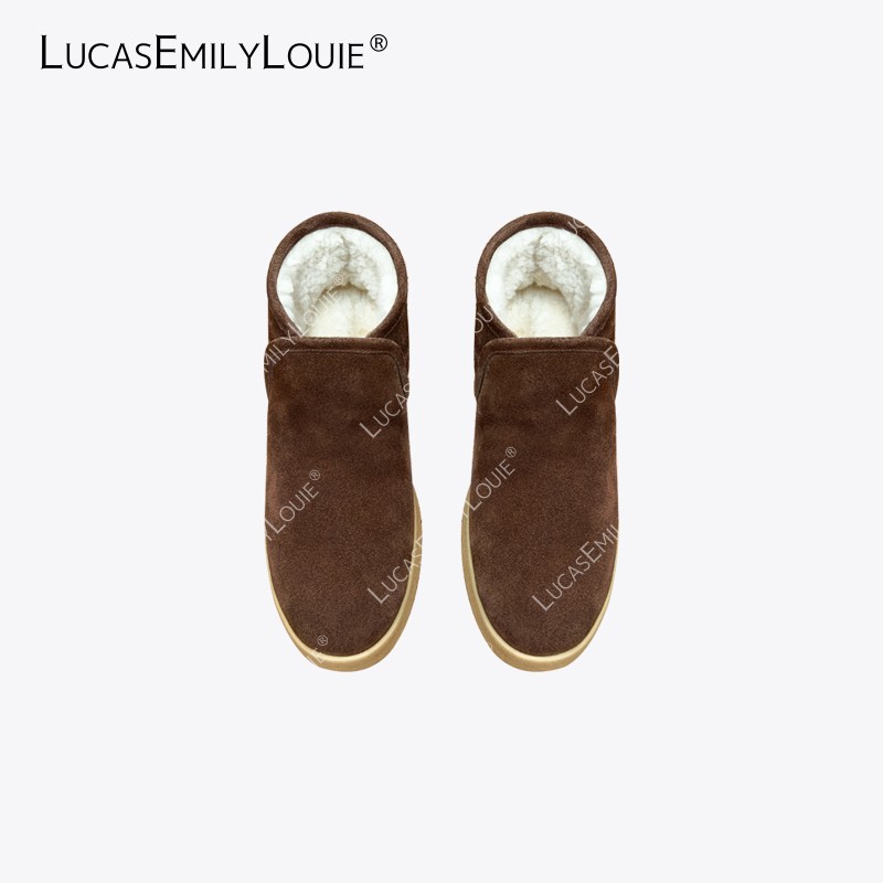 LUCASEMILYLOUIE 欢姐0220复古时尚休闲牛反绒面短筒雪地靴250180主图