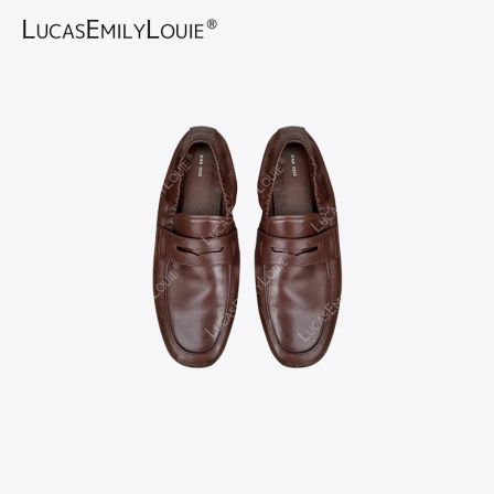 LUCASEMILYLOUIE 欢姐0220复古擦旧一脚蹬乐福鞋平底小皮鞋250135