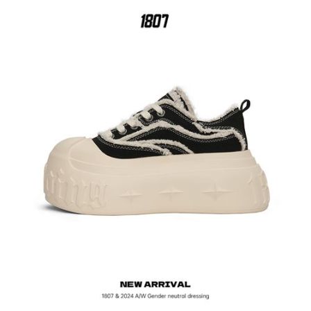 1807 INF-008 GOTHIC LACE UP哥特厚底帆布鞋解构版厚底增高男女