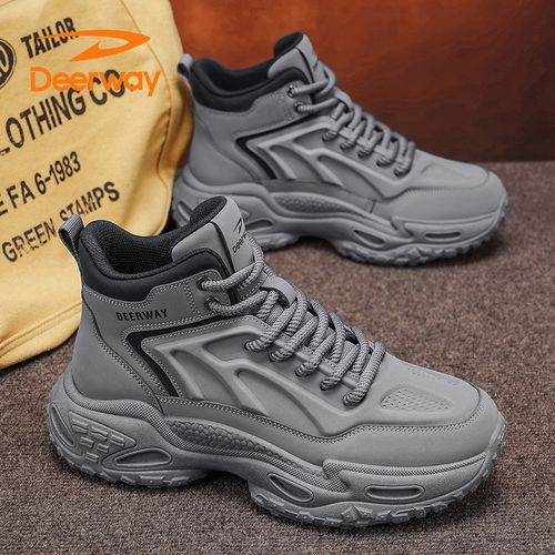 德尔惠高帮男鞋硬汉大黄靴运动休闲户外钓鱼登山鞋简约工装马丁靴主图
