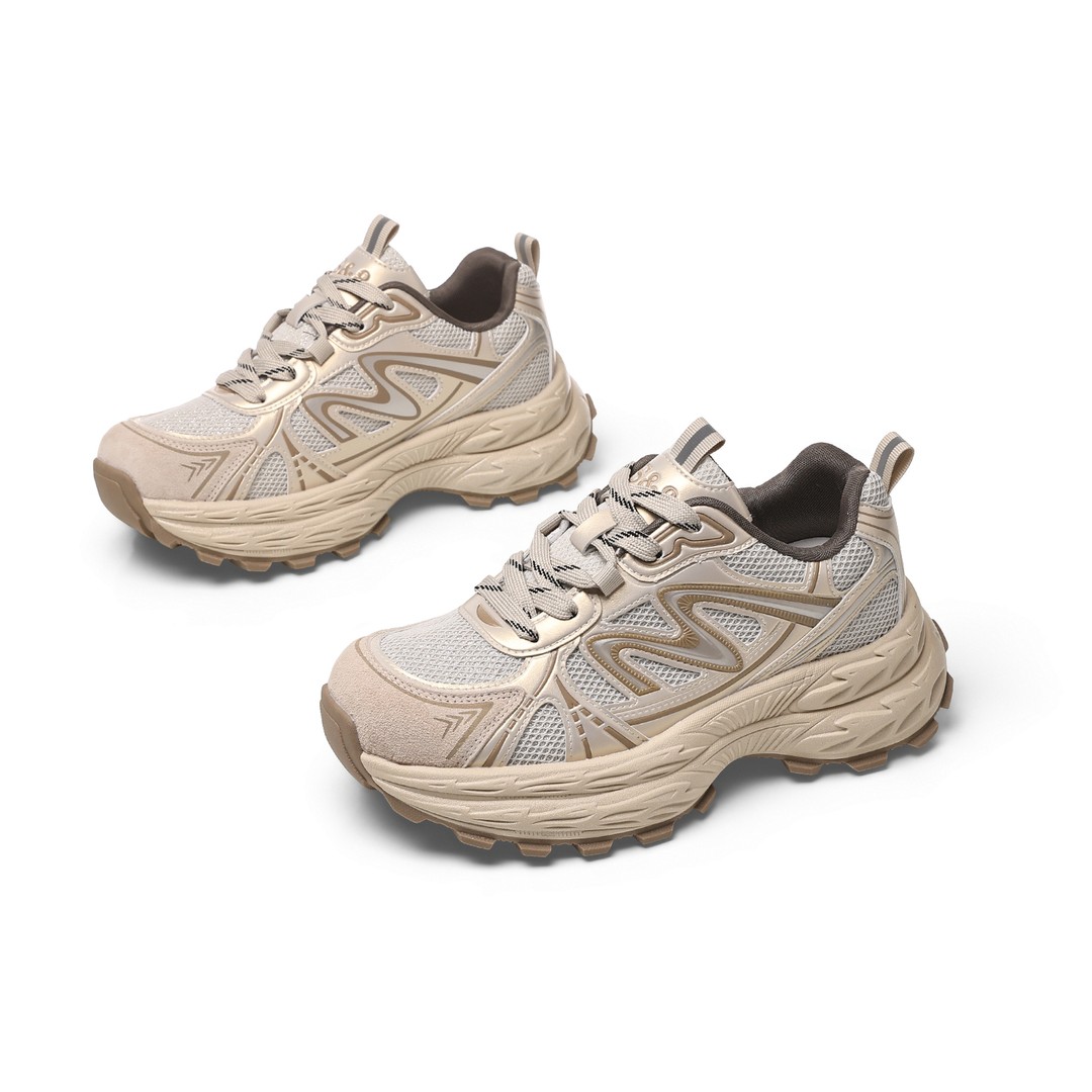 门店79&9！小行星老爹鞋」头层猪皮超轻厚底增高运动休闲鞋C25452主图