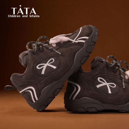 TATA他她童鞋运动鞋童鞋加绒保暖阿甘鞋户外登山鞋防滑女童鞋子