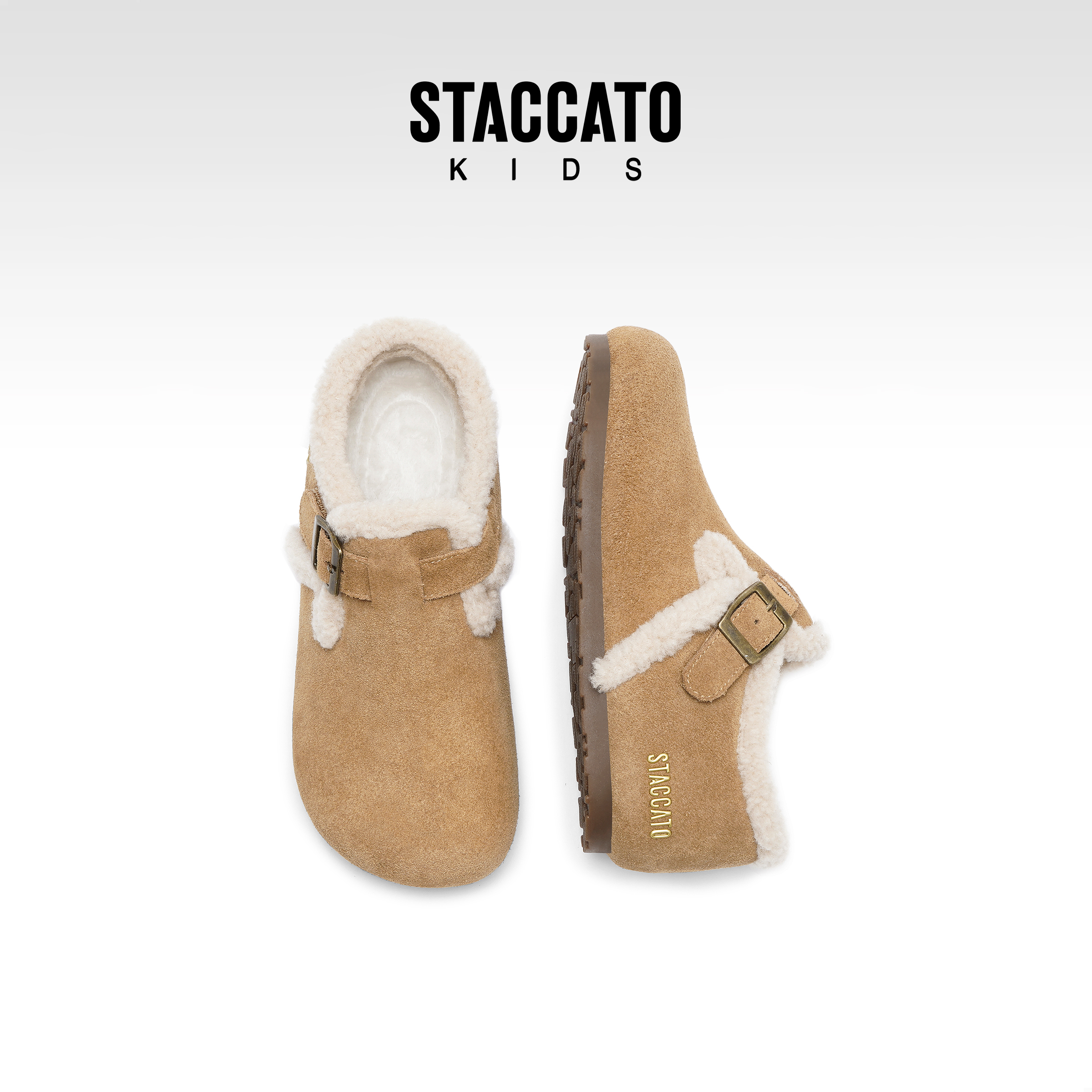 【金色LOGO】思加图童鞋女童加绒勃肯棉鞋子冬季保暖防滑雪地短靴主图