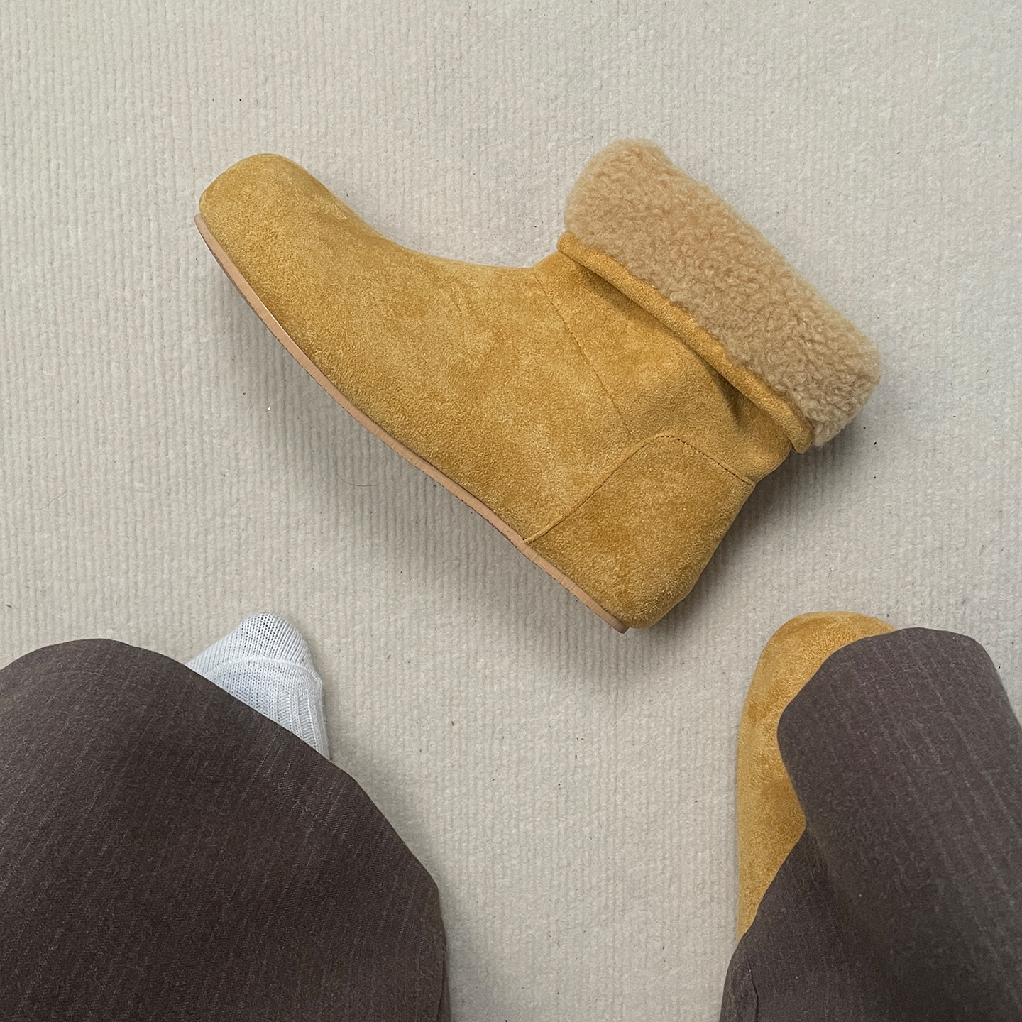 雪地靴男冬季新款薄底轻便休闲百搭户外棉靴女丑萌勃肯情侣毛毛靴主图