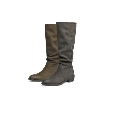 【所有姐姐的衣橱】红蜻蜓西部靴女鞋复古套筒瘦瘦靴通勤堆堆靴子