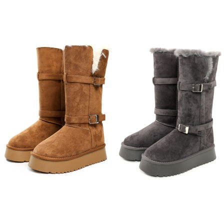 烈儿LIEER「两穿雪地靴」冬天焊脚上！仿羊羔绒保暖加厚雪地靴