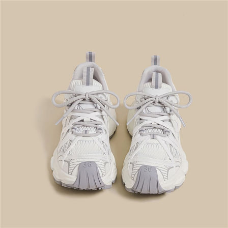 Cadrv Kilry大码女鞋41到43厚底老爹鞋女2025新款秋冬小白运动鞋