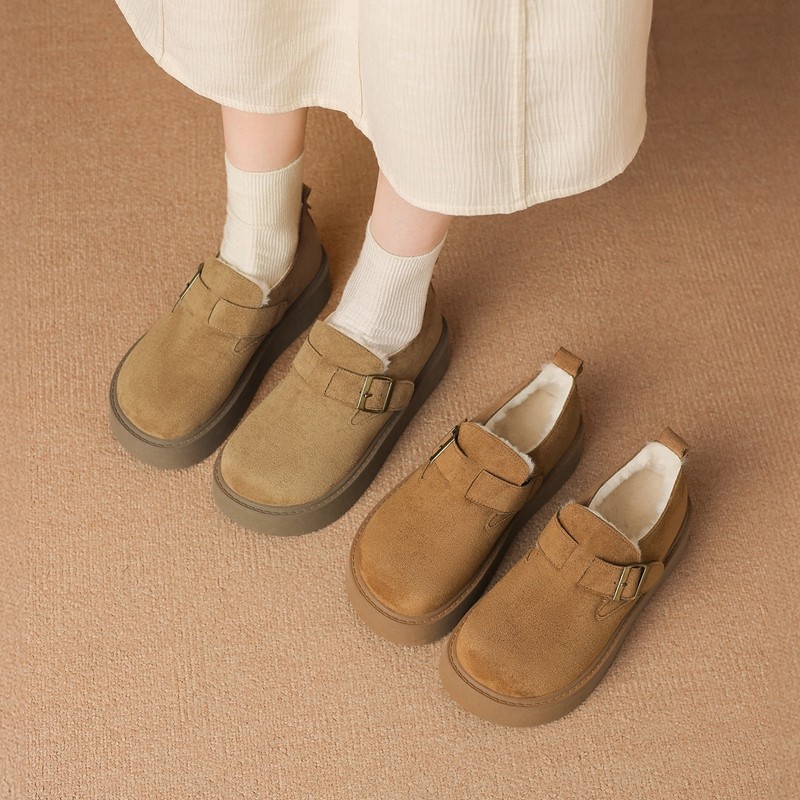 【则则/ZHR】跟高4CM 厚绒勃肯鞋AB173B 驼色/卡其色可选主图