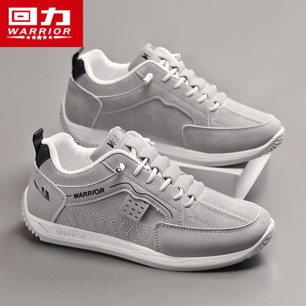 回力男鞋冬季2025新款一脚蹬男士板鞋防滑皮面防水阿甘运动休闲鞋