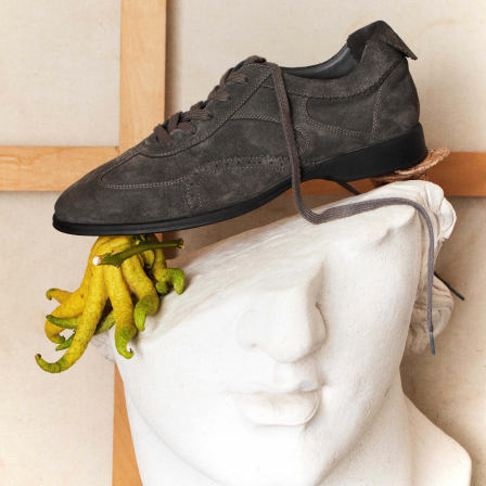 Retro 21  R21 意大利VIBRAM胎牛反绒牛皮布洛克雕花休闲运动皮鞋