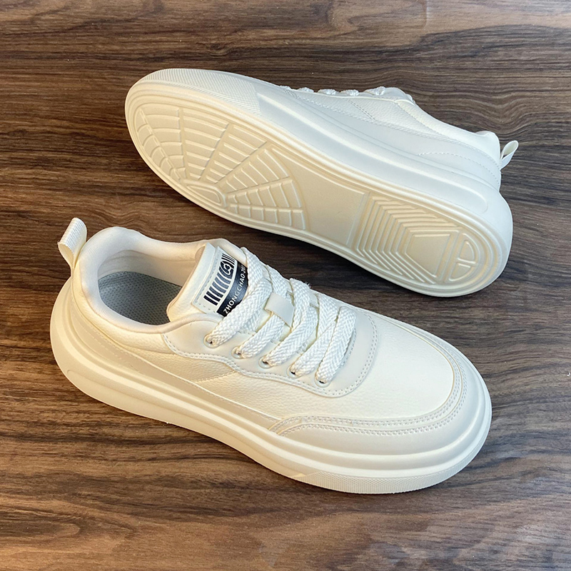 高级感痞帅小白鞋加绒男鞋2025新款冬季潮流休闲鞋子男款白色板鞋主图