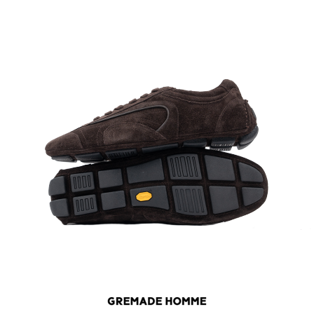 GREMADE 意大利VIRBAM坦克底牛皮包底德训赛车运动薄底鞋