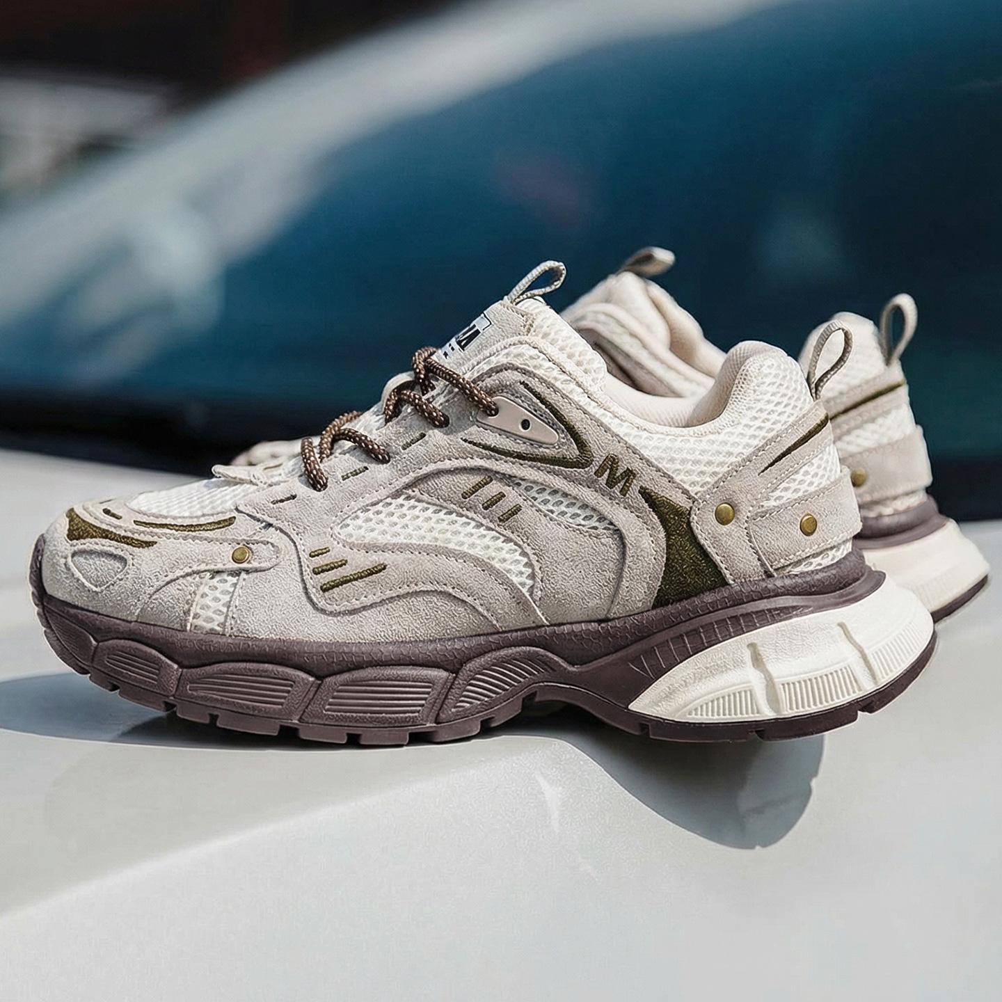 MRA拼色复古老爹鞋男鞋2025新款厚底增高运动休闲鞋百搭潮鞋子冬主图