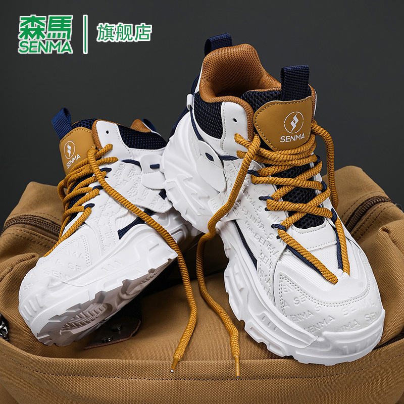 森马男鞋冬季韩版潮流高帮运动鞋男士时尚休闲百搭轻便跑步老爹鞋主图