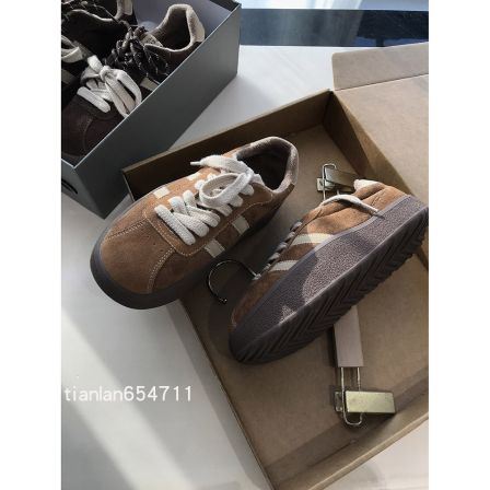 脚感很舒适~摇摇乐德迅鞋！牛反绒真皮拼接羊京绒加厚保暖休闲鞋