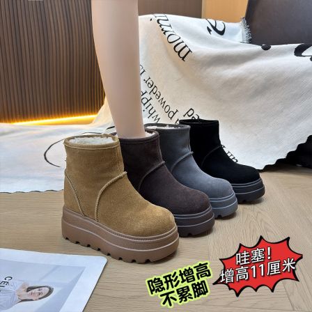 IG/IG现货增高11CM2025冬季时尚百搭爆款加绒保暖雪地靴60360-11