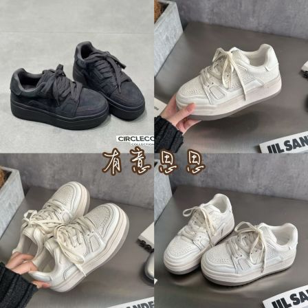 有意思思女鞋“三千块”小白鞋女款爆款秋冬厚底增高休闲女鞋潮鞋