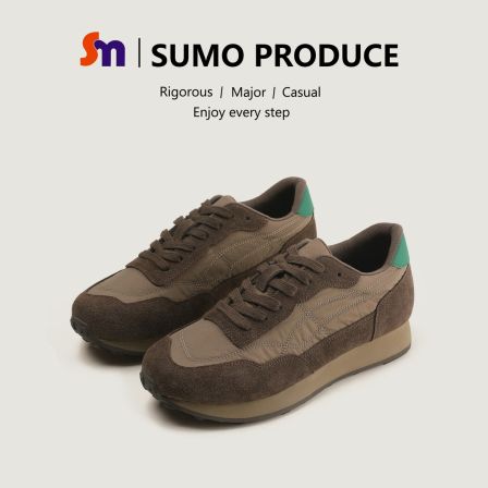 素陌秋冬新款复古阿甘鞋女百搭运动休闲鞋真皮德训鞋圆头11068