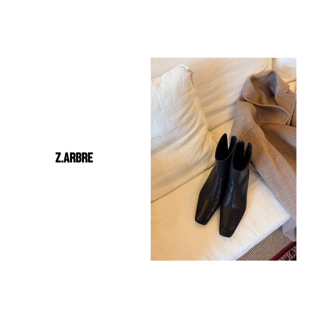 Z.ARBRE “通勤装备” 肯豆风小羊皮短靴女主图