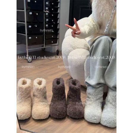 bytheWEI【小熊雪地靴】内增高足弓支撑版～网红同款毛毛雪地靴女