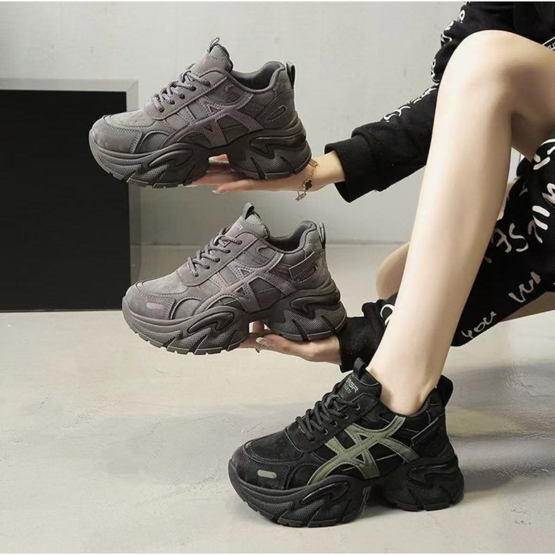 2025秋冬季新款厚底休闲老爹鞋女运动鞋增高百搭单鞋女鞋 8836主图