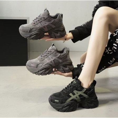 2025秋冬季新款厚底休闲老爹鞋女运动鞋增高百搭单鞋女鞋 8836