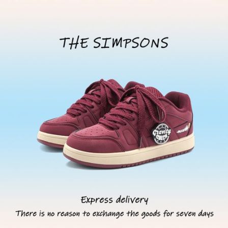 THE SIMPSONS鞋子爆款2025新款秋冬款美式街头板鞋款学生百搭潮鞋