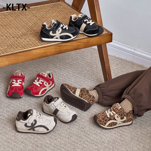 儿童真皮德训鞋2025年秋冬新款男童保暖亲肤运动鞋女童百搭休闲鞋主图