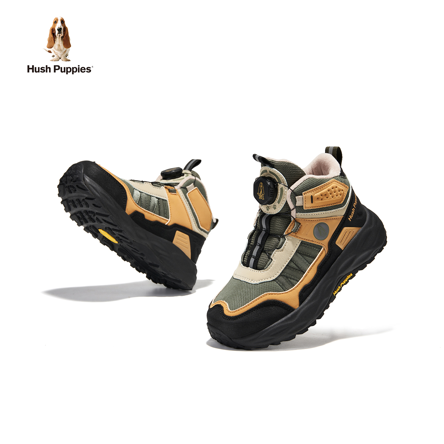 暇步士童鞋儿童运动鞋男童鞋子棕色加绒保暖男孩二棉冬季休闲鞋子主图