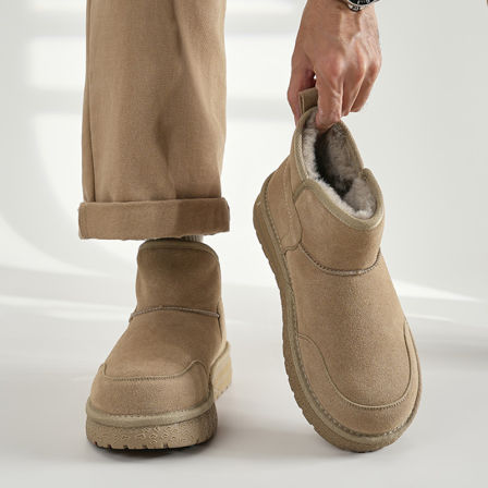 厚底轮胎防滑雪地靴男冬季2025新款加绒加厚零下40°高帮防寒棉鞋