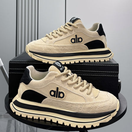 厚底阿甘鞋男2025冬季新款超火老爹鞋潮牌小众增高鞋男运动休闲鞋