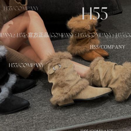 H55女鞋暖咖絮语2025冬季新款磨砂皮尖头低跟女靴毛绒温柔复古靴