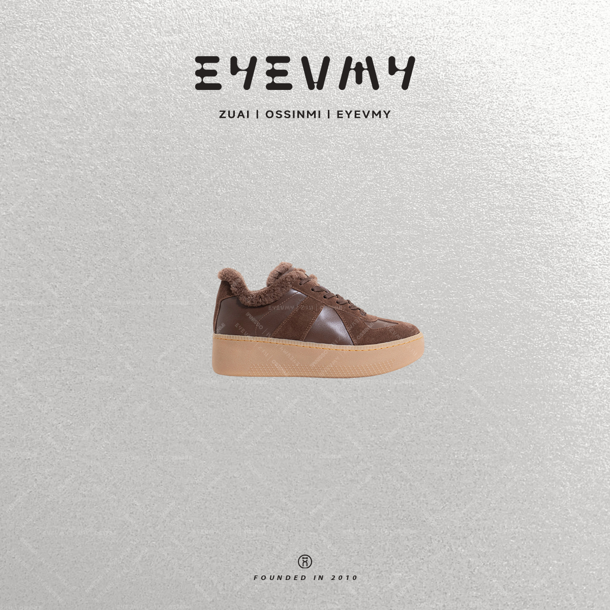 【檀木德训鞋】头层牛皮牛反绒羊毛里厚底休闲鞋ST51WK078主图