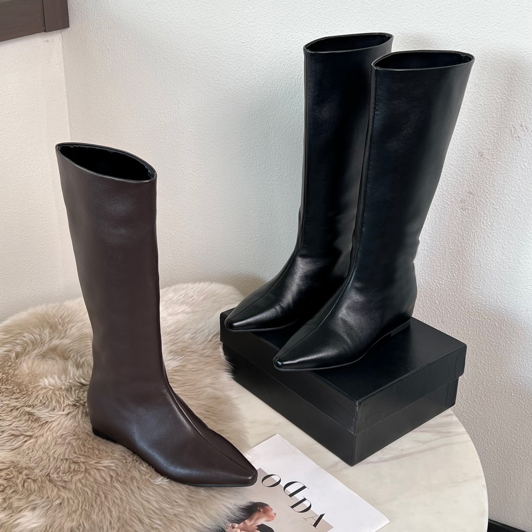 小小苏跟高4公分丨意大利尖尖时pro装靴女鞋高筒靴瘦瘦靴EQX55677主图