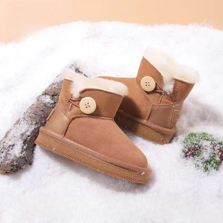 雪地靴0086冬季厚款儿童时尚保暖学生百搭休闲舒适软底棉鞋③区