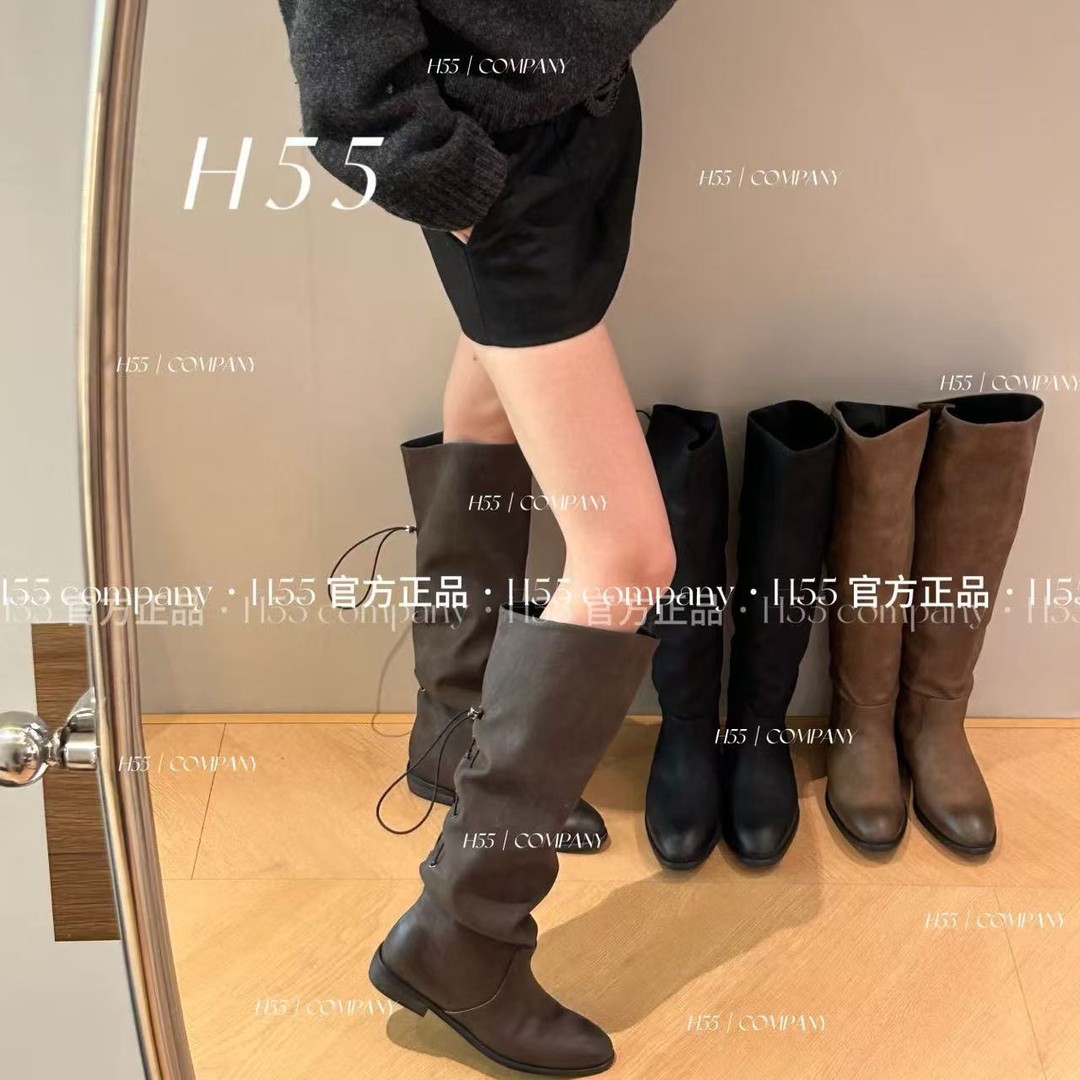 H55女鞋东方愈创水时尚尖头骑士靴子女长筒靴短靴中靴45-3128【N】主图