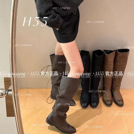 H55女鞋东方愈创水时尚尖头骑士靴子女长筒靴短靴中靴45-3128【N】