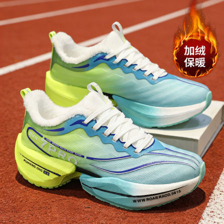 青少年运动鞋男孩冬天加绒男鞋冬季保暖初中小学生大棉无碳板跑鞋