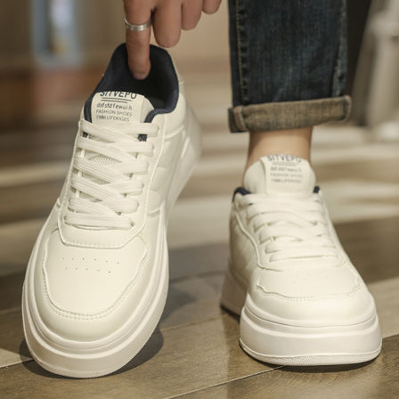 男鞋冬季2025新款休闲板鞋加绒棉鞋防滑增高软底百搭运动小白潮鞋