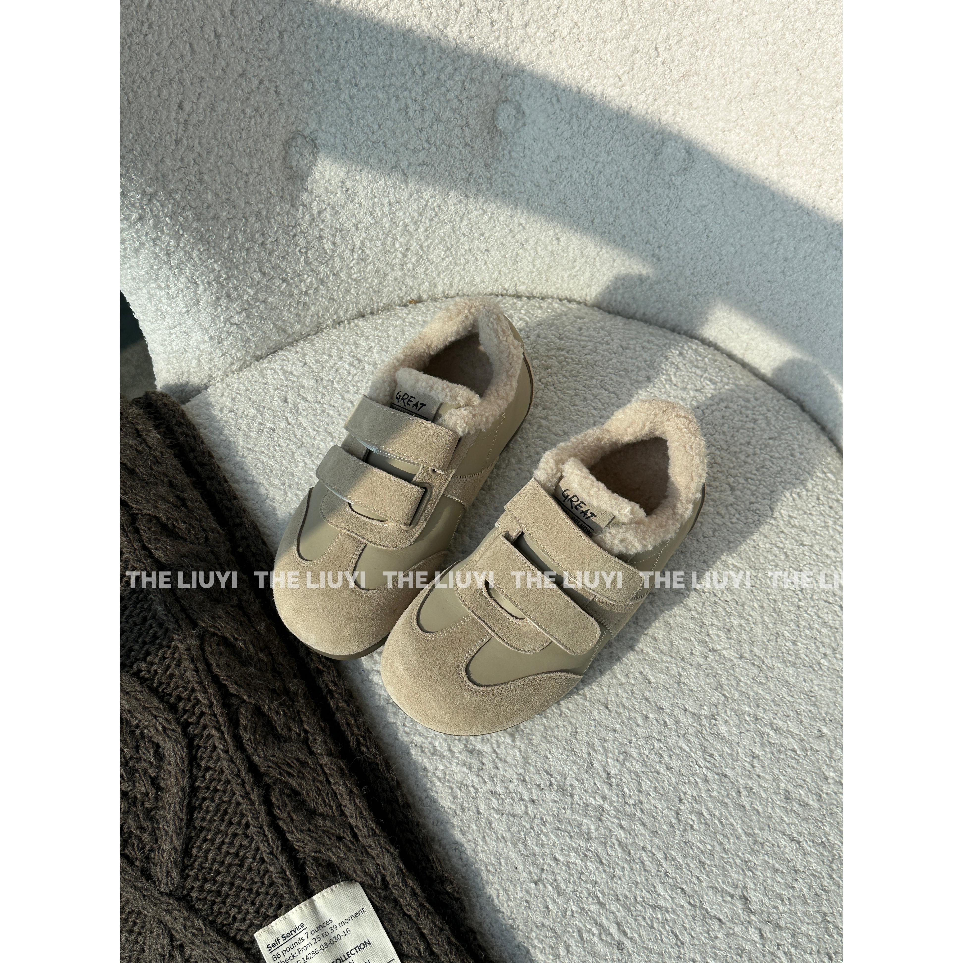 【LIUYI】保暖魔术贴毛毛面包德训鞋2898主图