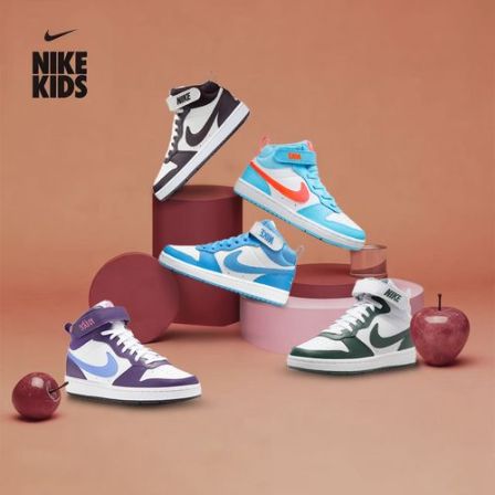 【拼款】NIKE耐克男女多色高帮板鞋青少年大童鞋CD7782&小童CD7783